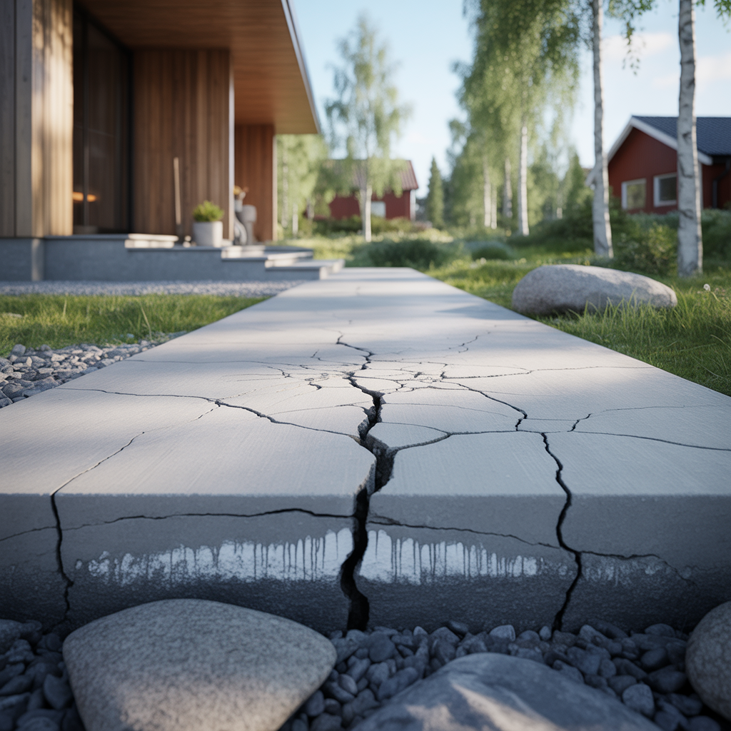 felsokning av sprickor i betongplatta orsaker och atgarder