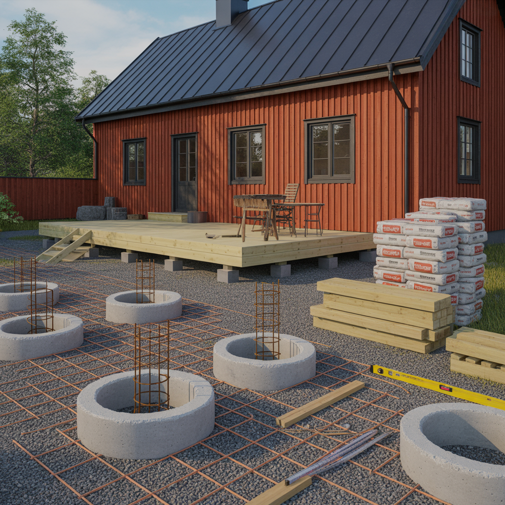 punktfundament for altan dimensioner armering och kostnad